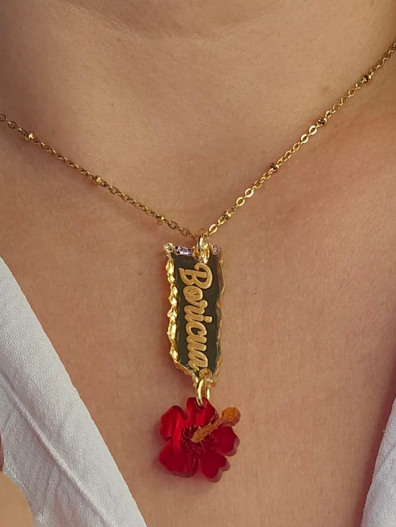 Cadenas flor de maga ,boricua,bendecida