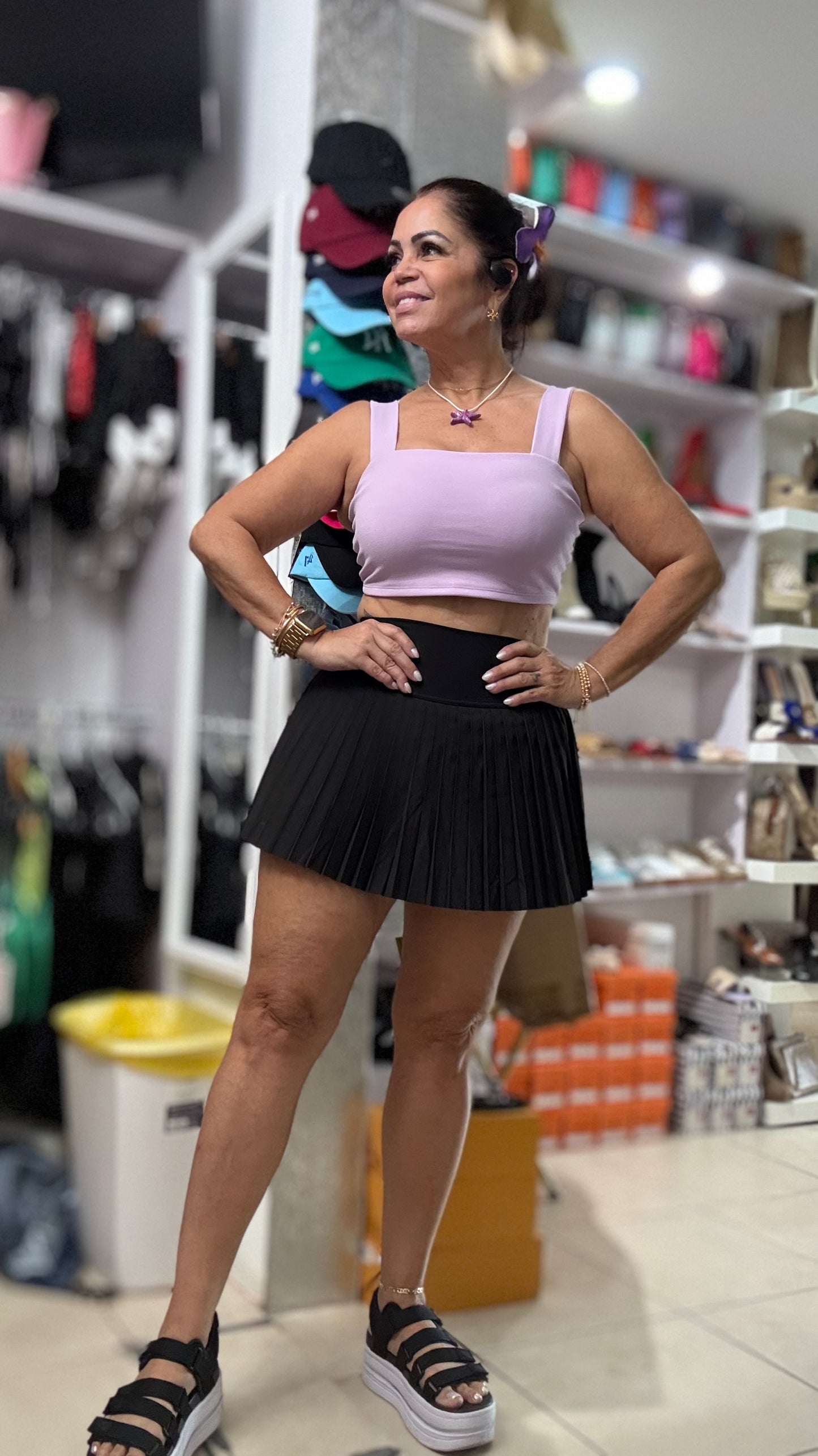 Top básica violeta