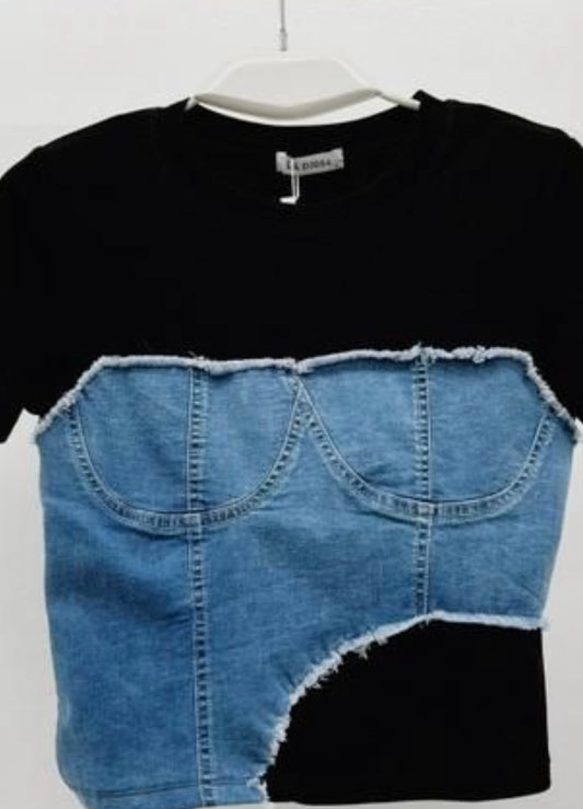 Blusa mahon con tonos negro