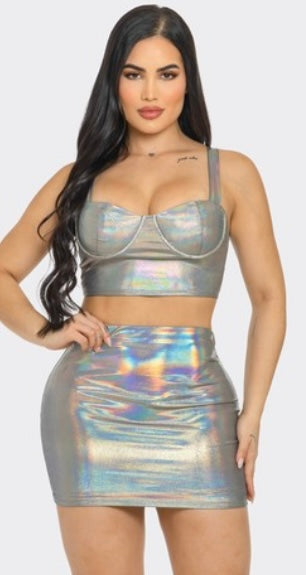 Set tornasol top y falda