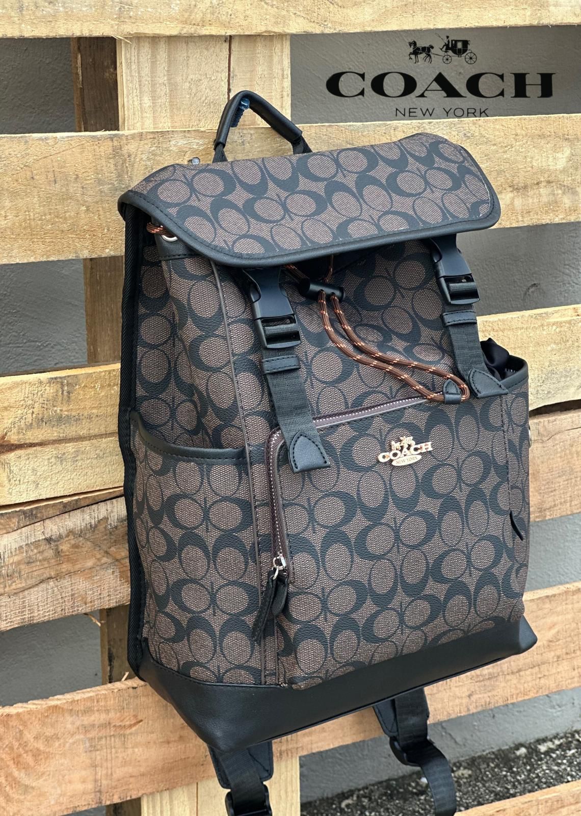 Mochila coach marrón