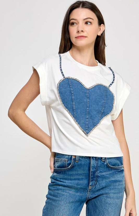 Blusa pastel corazón