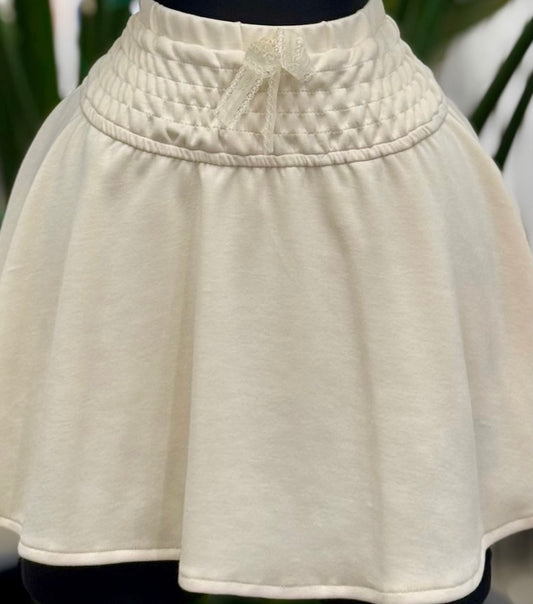 Falda pantalón crema